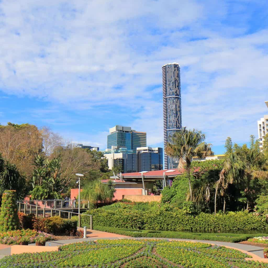 Brisbane skyline from Roma Street Parkland